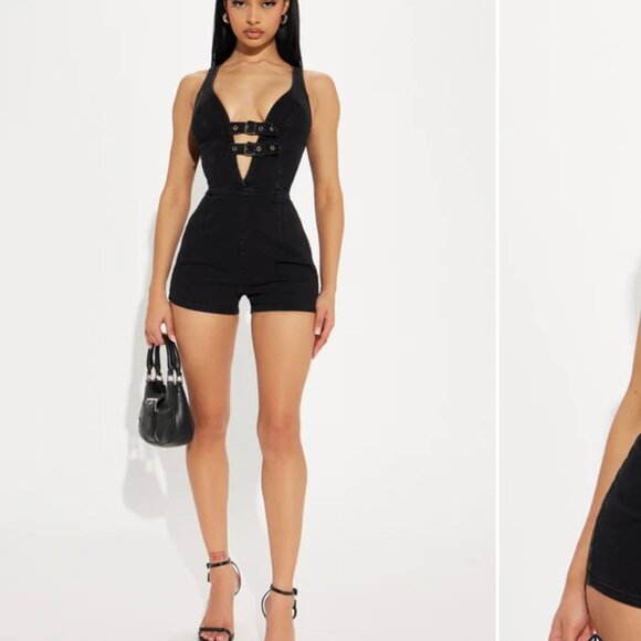 Denim Romper - Picture 4 of 4